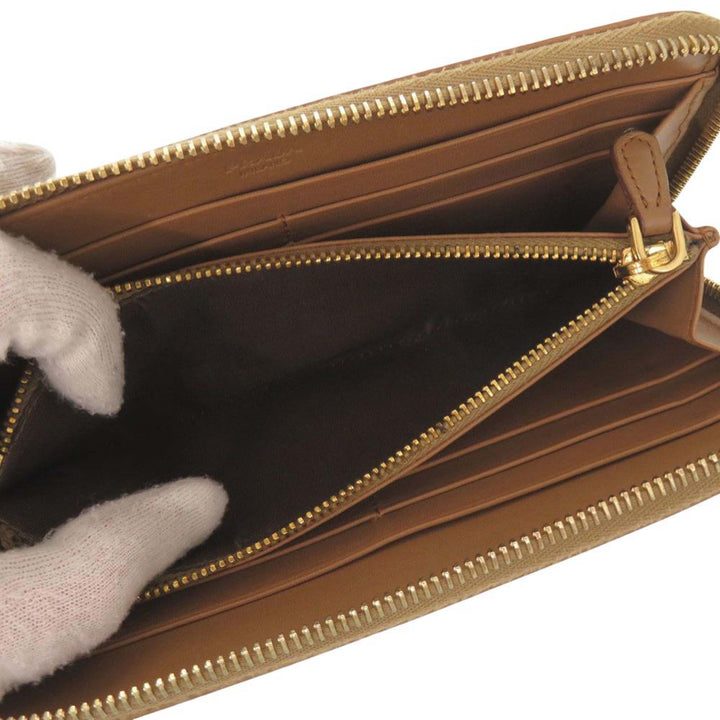 Prada Cuir Zip Around Portefeuille