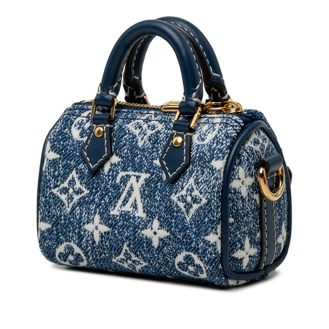 Jacquard Speedy Bijou de sac Micro Monogram Bleu