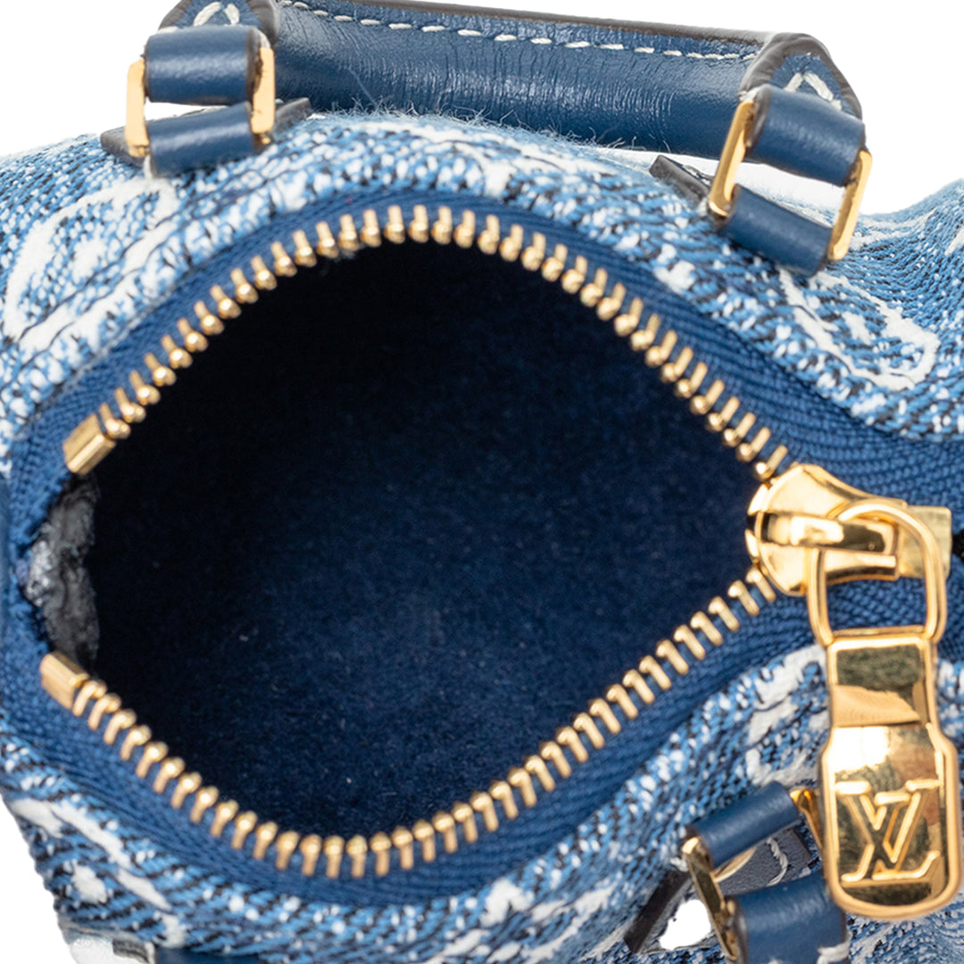 Jacquard Speedy Bijou de sac Micro Monogram Bleu