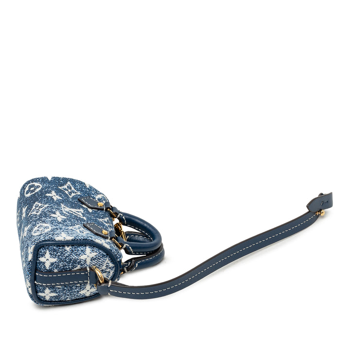 Jacquard Speedy Bijou de sac Micro Monogram Bleu
