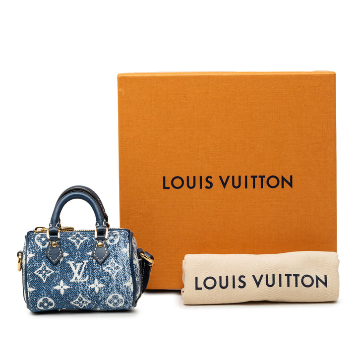 Jacquard Speedy Bijou de sac Micro Monogram Bleu