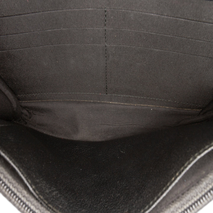 Chanel Studded Grained Cuir de veau Boy Wallet On Chain Noir