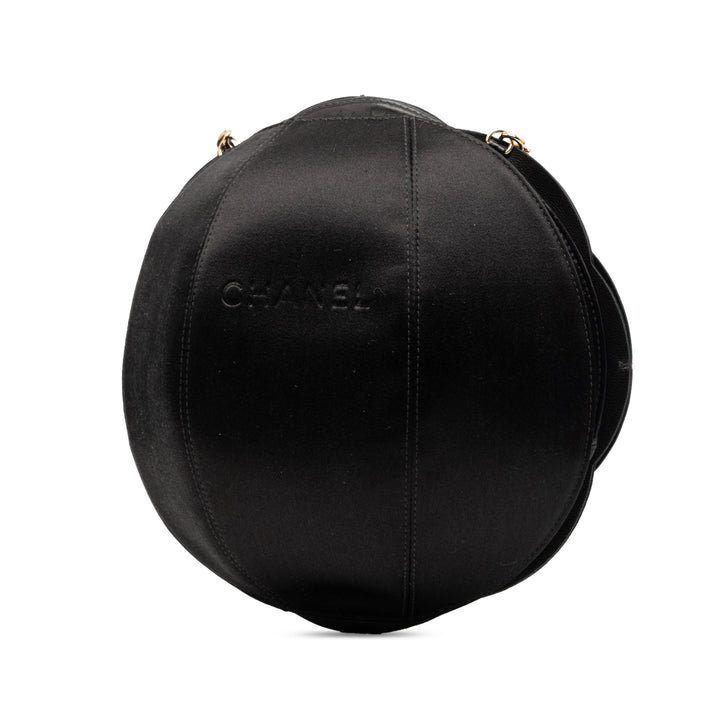 Chanel Cuir d’agneau et Satin Camellia Flower Evening Sac