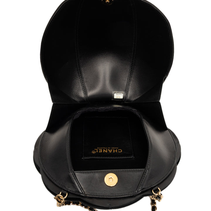 Chanel Cuir d’agneau et Satin Camellia Flower Evening Sac