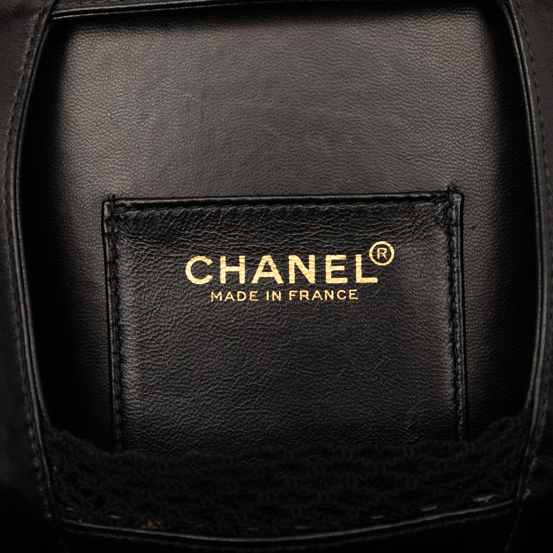 Chanel Cuir d’agneau et Satin Camellia Flower Evening Sac