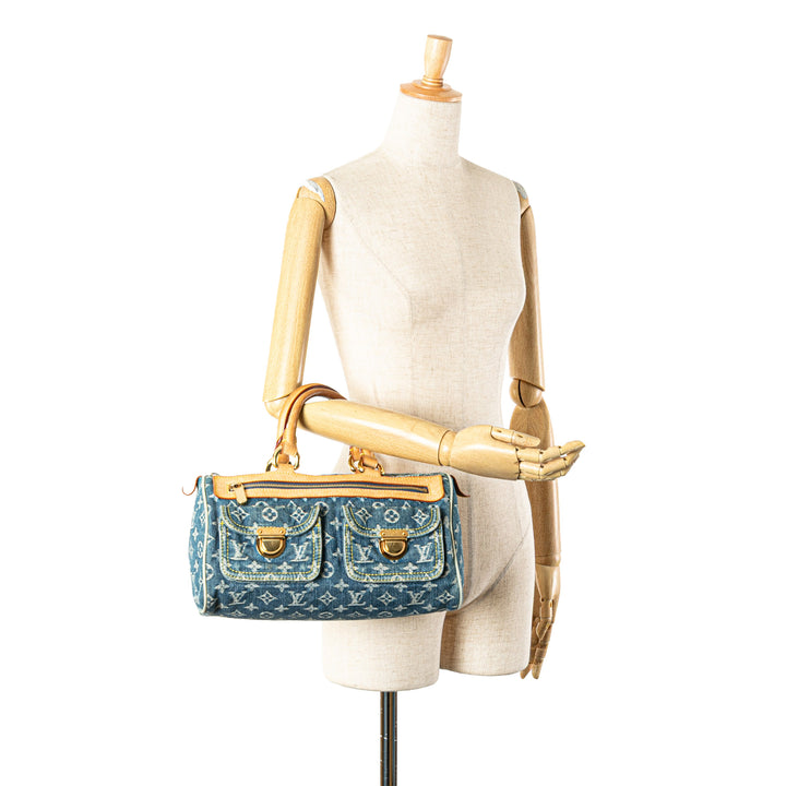 Monogram Denim Neo Speedy 30 Blue - Gaby Paris