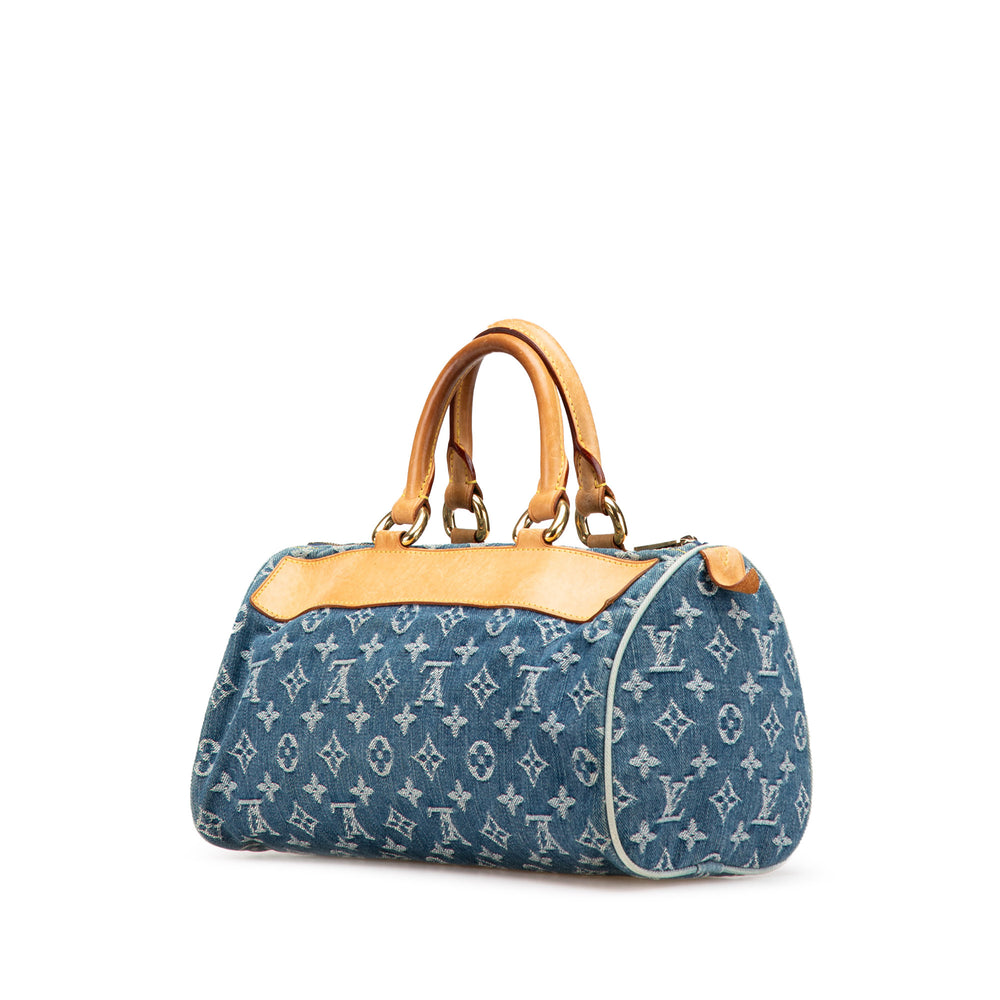 Monogram Denim Neo Speedy 30 Blue - Gaby Paris