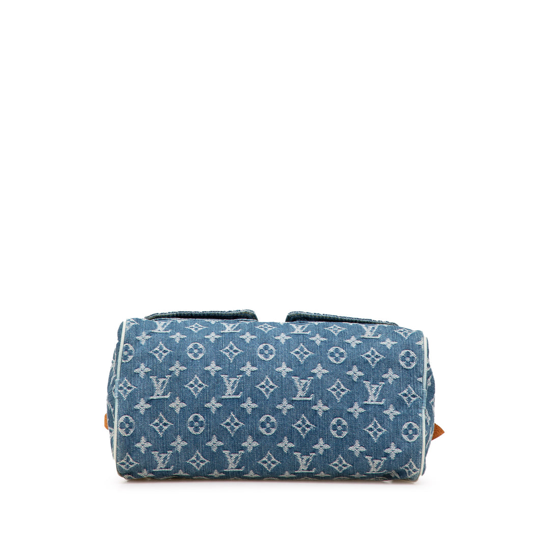 Monogram Denim Neo Speedy 30 Blue - Gaby Paris