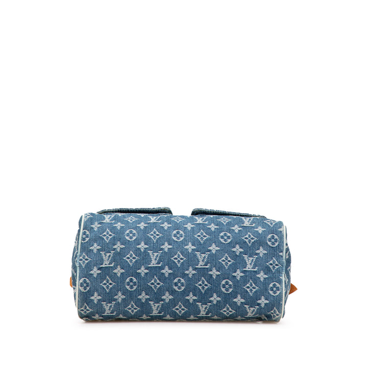 Monogram Denim Neo Speedy 30 Blue - Gaby Paris