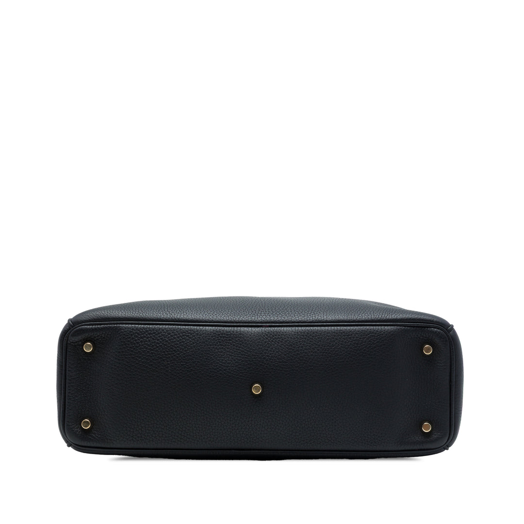 Dior Sac à main Pebbled Diorissimo Grand Cuir de veau Noir – vue 3 – GABY PARIS
