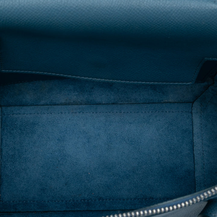 Celine grainé Sac ceinture Micro Cuir de veau grainé Bleu – vue 4 – GABY PARIS