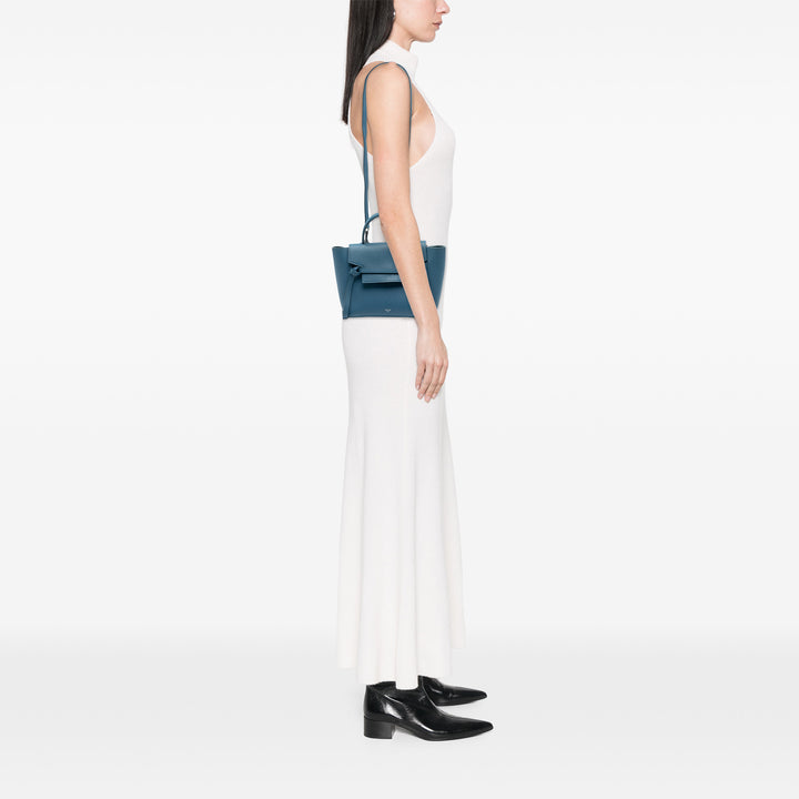 Celine grainé Sac ceinture Micro Cuir de veau grainé Bleu – vue 7 – GABY PARIS