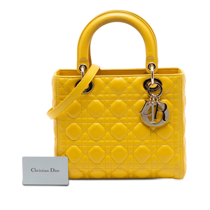 Dior Medium Cuir d’agneau Cannage Lady Dior