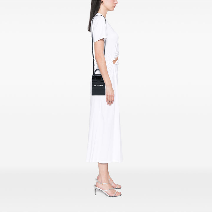 Balenciaga Croc embossé Cabas Étui téléphone Mini Noir – vue 5 – GABY PARIS