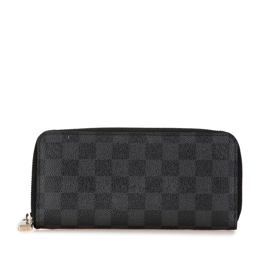 Damier Graphite Vertical Zippy Wallet Black - Gaby Paris