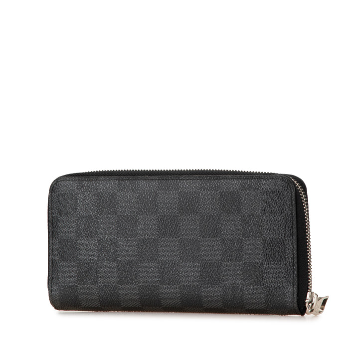 Damier Graphite Vertical Zippy Wallet Black - Gaby Paris