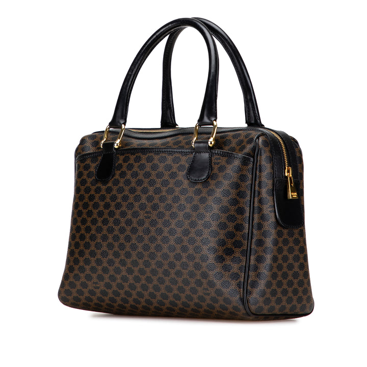 Celine Macadam Coated Toile Sac à main Marron