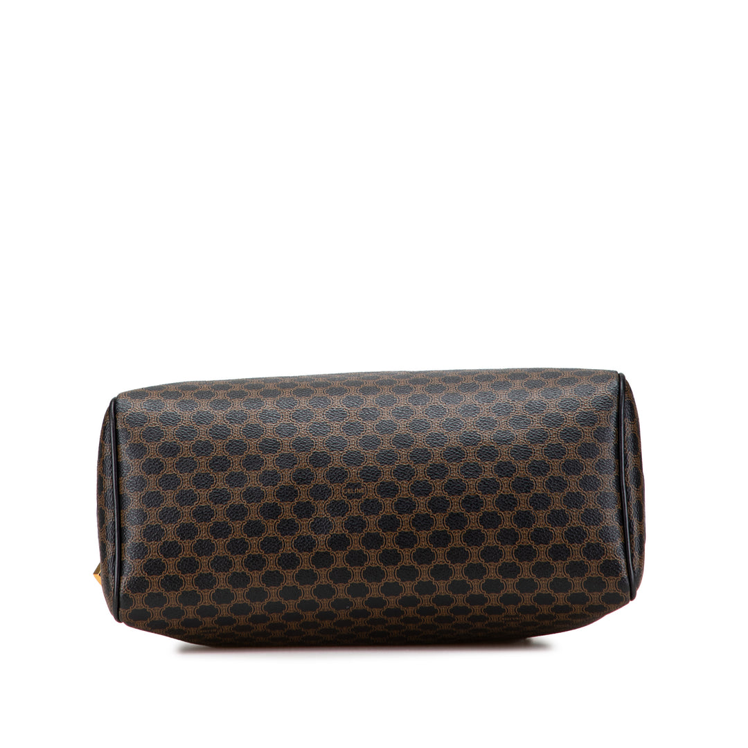 Celine Macadam Coated Toile Sac à main Marron