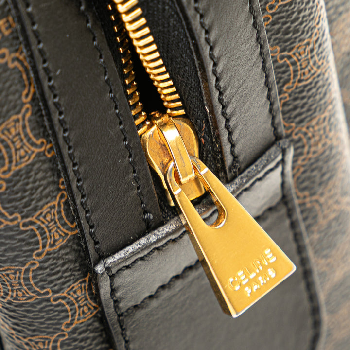 Celine Macadam Coated Toile Sac à main Marron