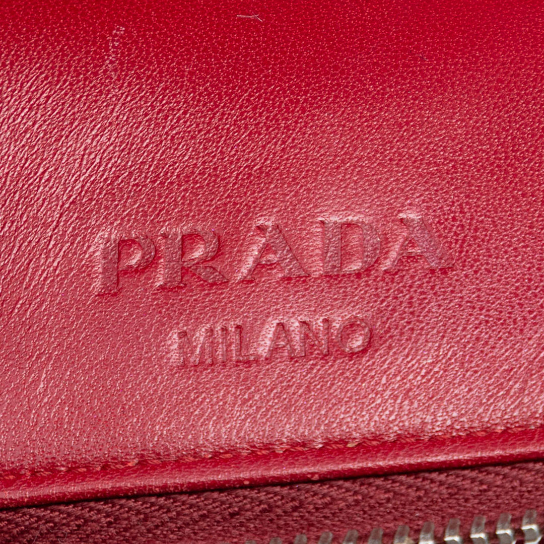 Prada Étui Zippé iPad Saffiano Rouge – vue 5 – GABY PARIS