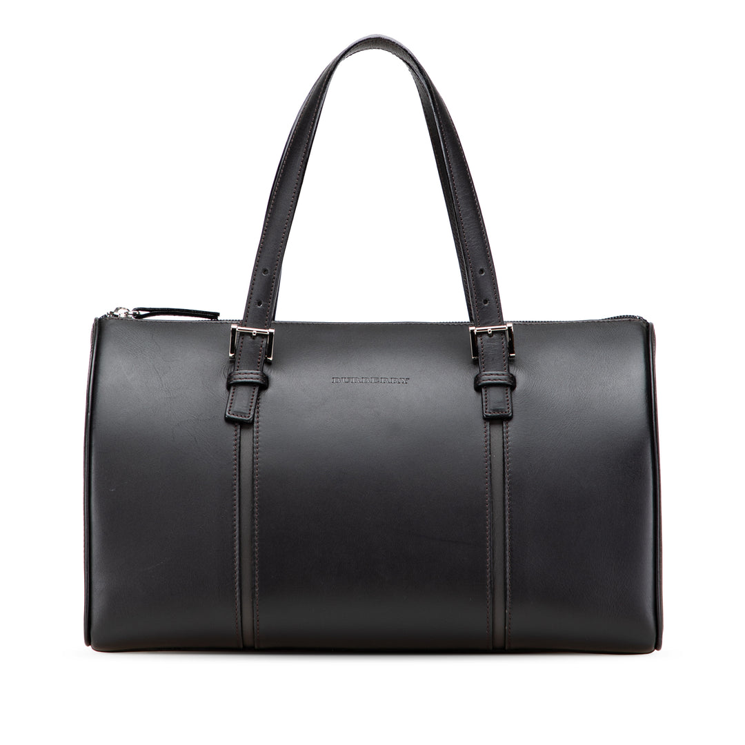 Burberry Leather Boston Bag Noir – GABY PARIS Authentique