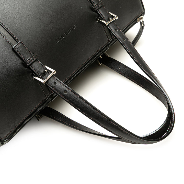 Burberry Leather Boston Bag Noir – GABY PARIS Authentique