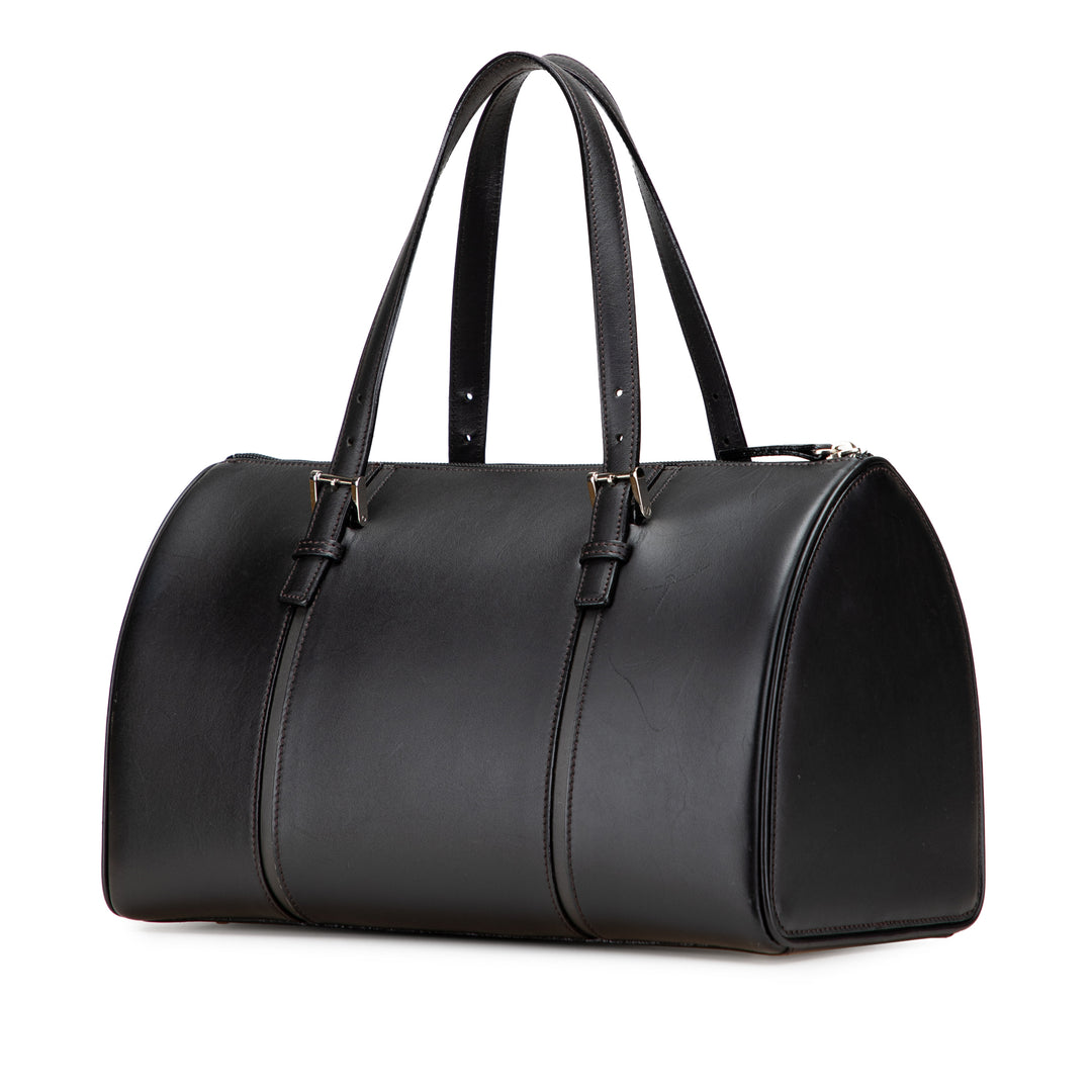 Burberry Leather Boston Bag Noir – GABY PARIS Authentique