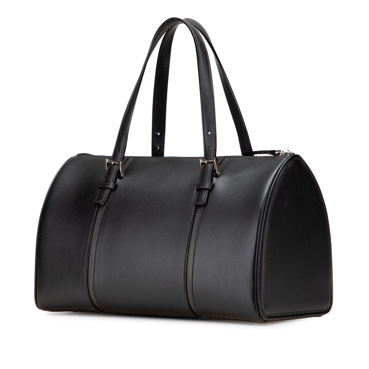Burberry Leather Boston Bag Noir – GABY PARIS Authentique