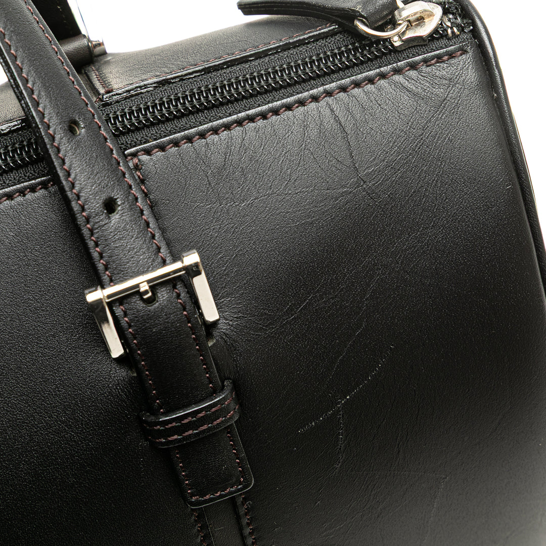 Burberry Leather Boston Bag Noir – GABY PARIS Authentique