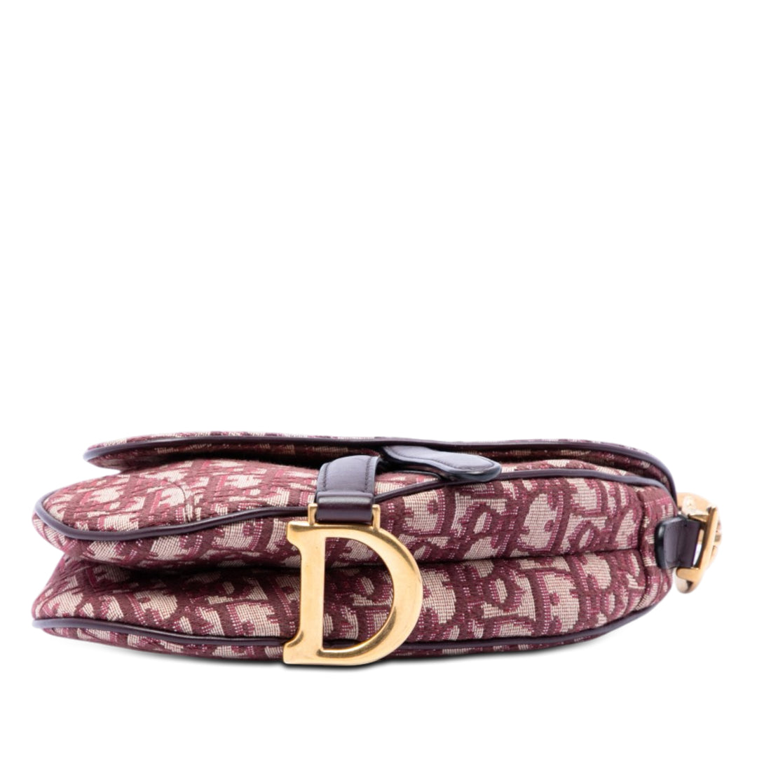 Dior Mini Oblique Toile Saddle Sac
