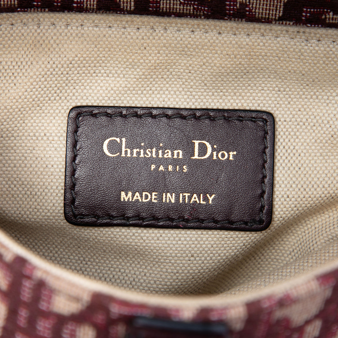 Dior Mini Oblique Toile Saddle Sac