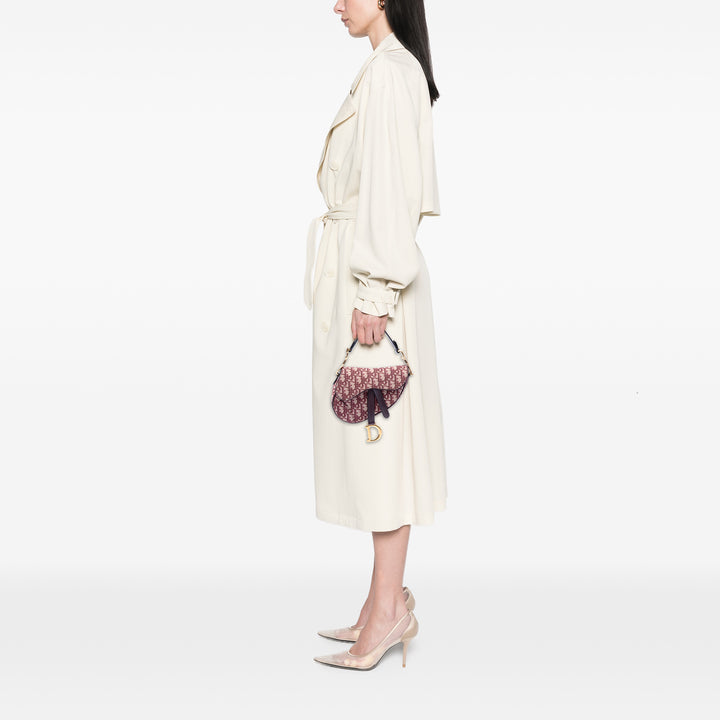 Dior Mini Oblique Toile Saddle Sac