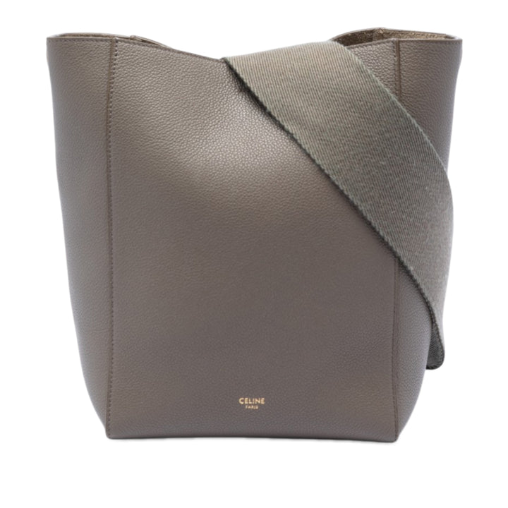 Celine Small Soft Cuir de veau grainé Seau Sangle Bucket Sac