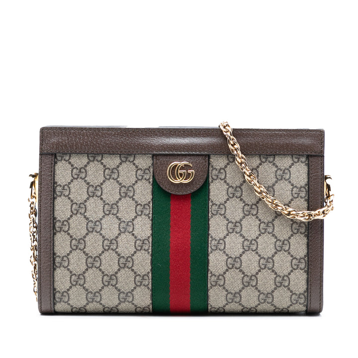 Gucci Small GG Supreme Web Ophidia Chain Sac porté croisé
