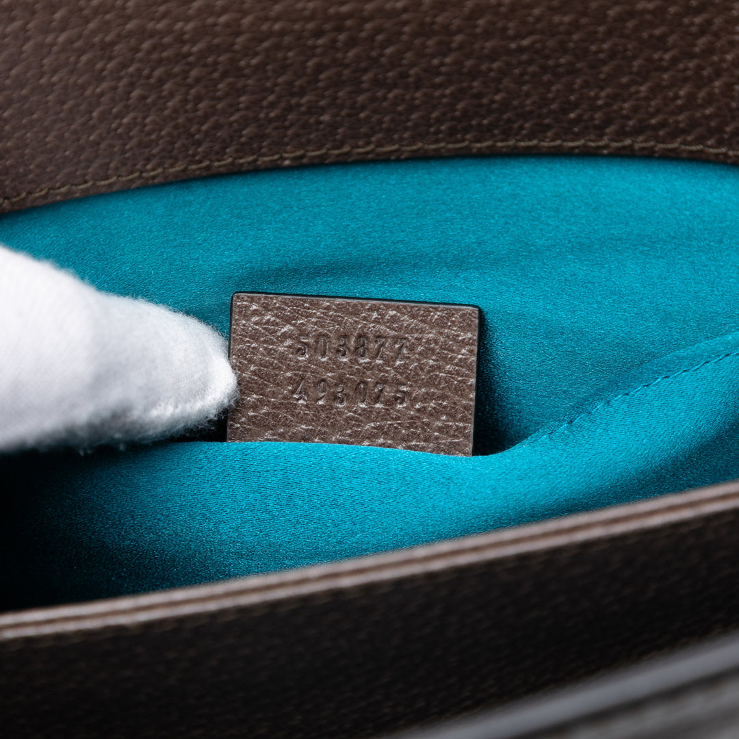 Gucci Small GG Supreme Web Ophidia Chain Sac porté croisé