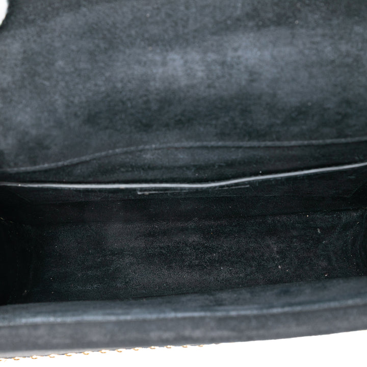 Saint Laurent Medium clouté Daim Monogram Sulpice Sac porté croisé