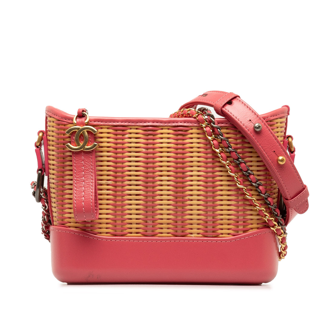 Small Rattan Gabrielle Crossbody Pink - Gaby Paris