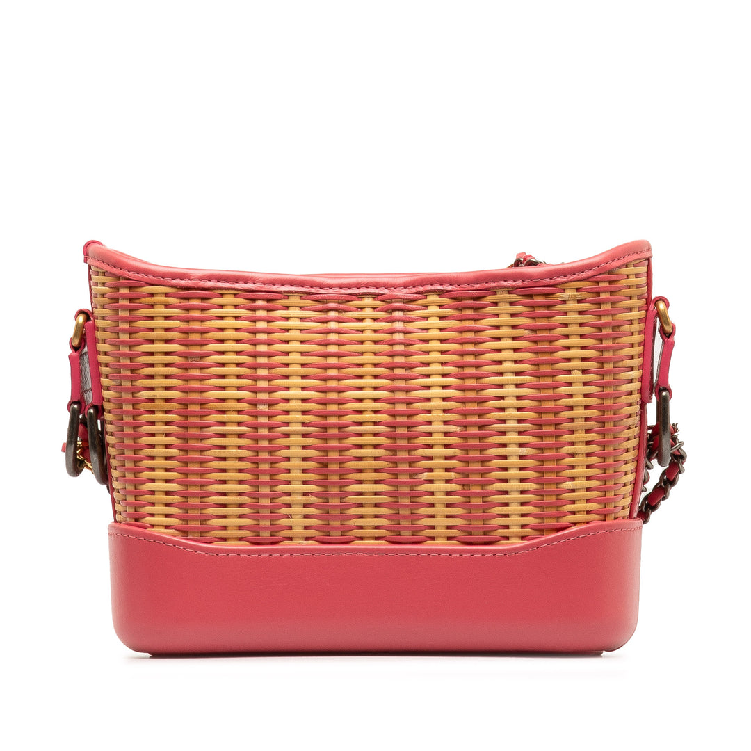 Small Rattan Gabrielle Crossbody Pink - Gaby Paris
