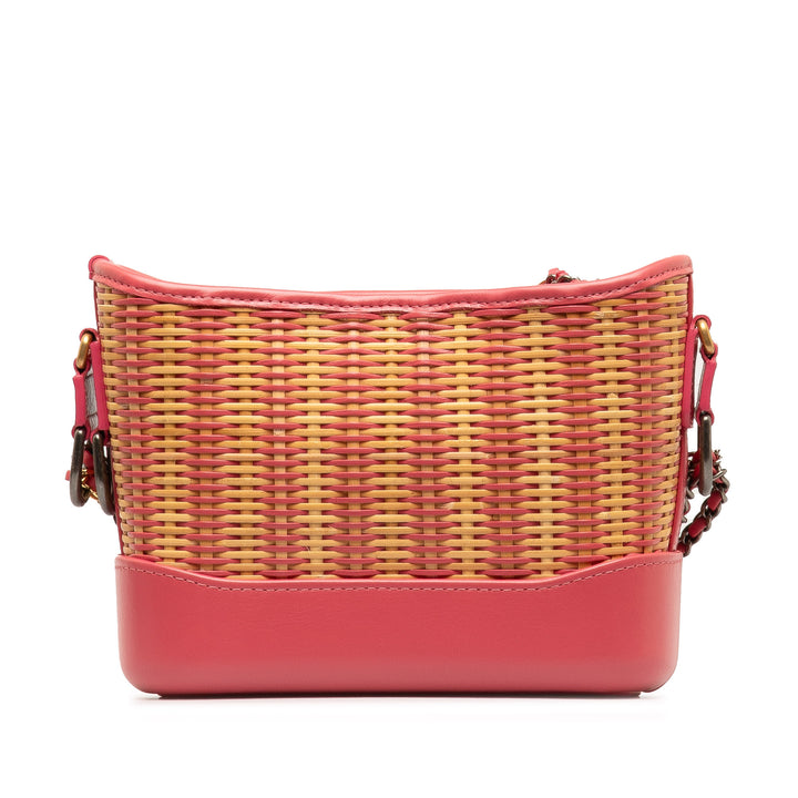 Small Rattan Gabrielle Crossbody Pink - Gaby Paris