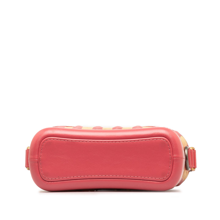 Small Rattan Gabrielle Crossbody Pink - Gaby Paris