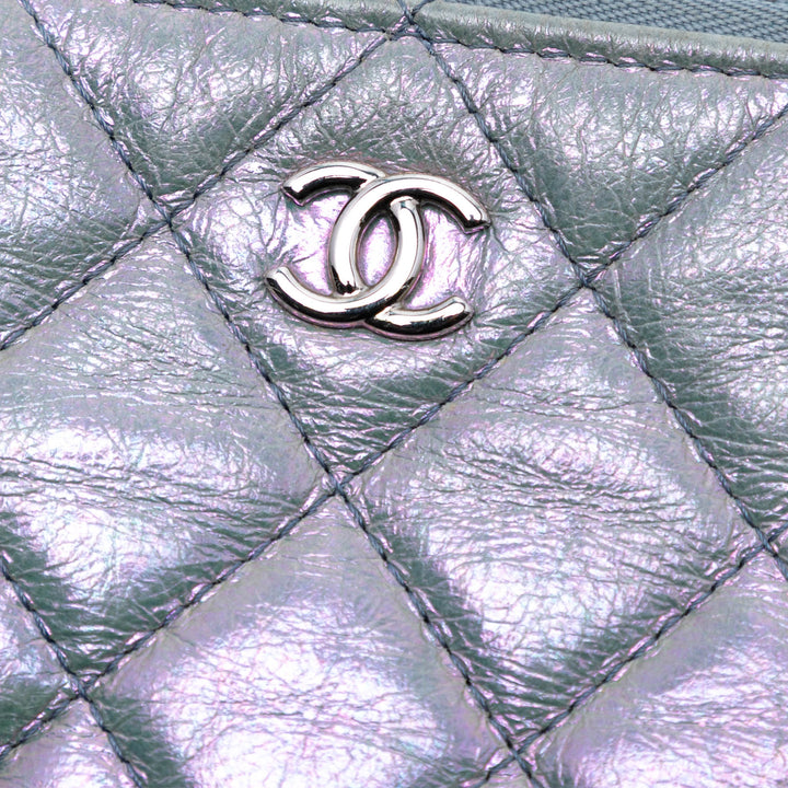 Chanel Medium Matelassé Metallic vieilli Cuir de veau O Étui Pochette – GABY PARIS Authentique
