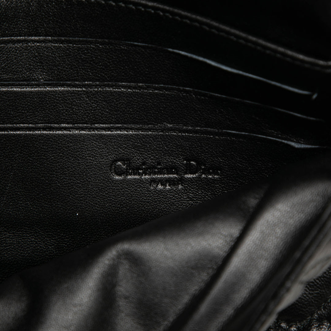 Dior Cannage Lady Dior Chaîne Sac Cuir d'agneau Noir – vue 5 – GABY PARIS