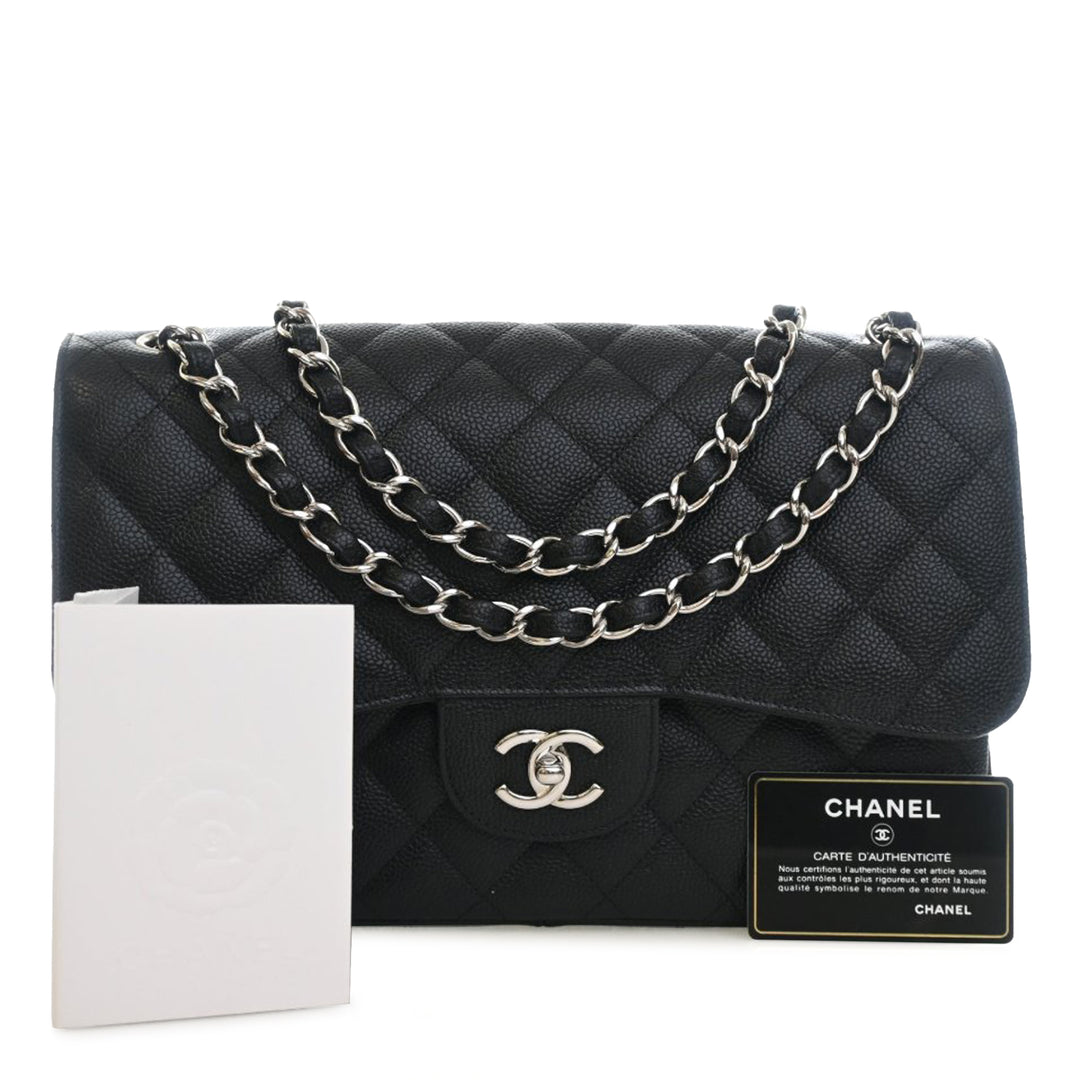 Chanel Jumbo Classic Caviar Double rabat