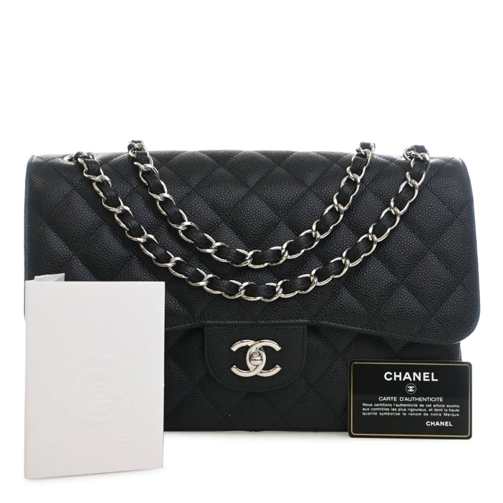 Chanel Jumbo Classic Caviar Double rabat