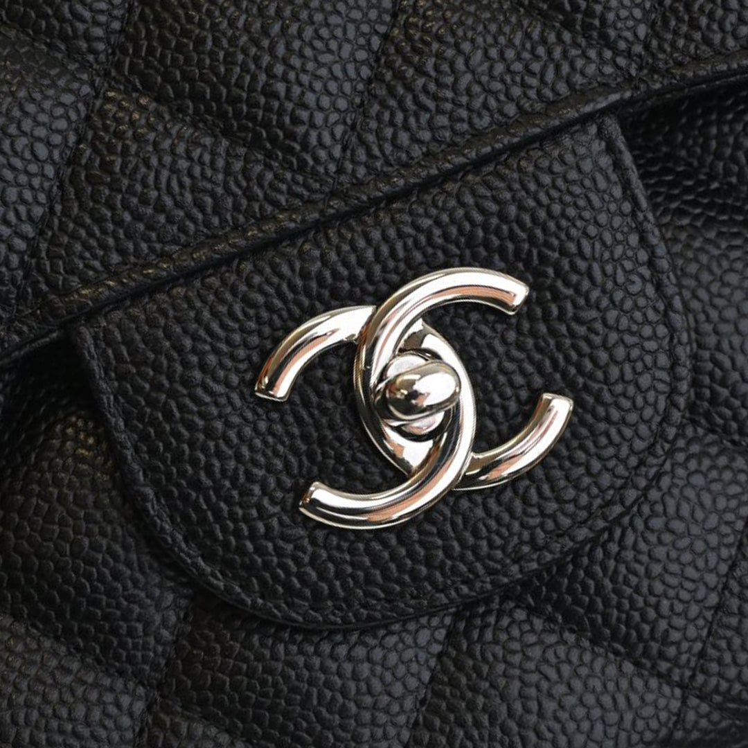Chanel Jumbo Classic Caviar Double rabat