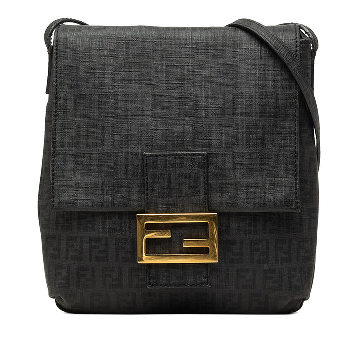 Fendi Sac bandoulière Zucchino Spalmati Noir – vue principale – GABY PARIS