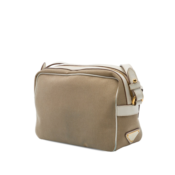 Prada Sac caméra Canapa Logo Beige – vue 2 – GABY PARIS