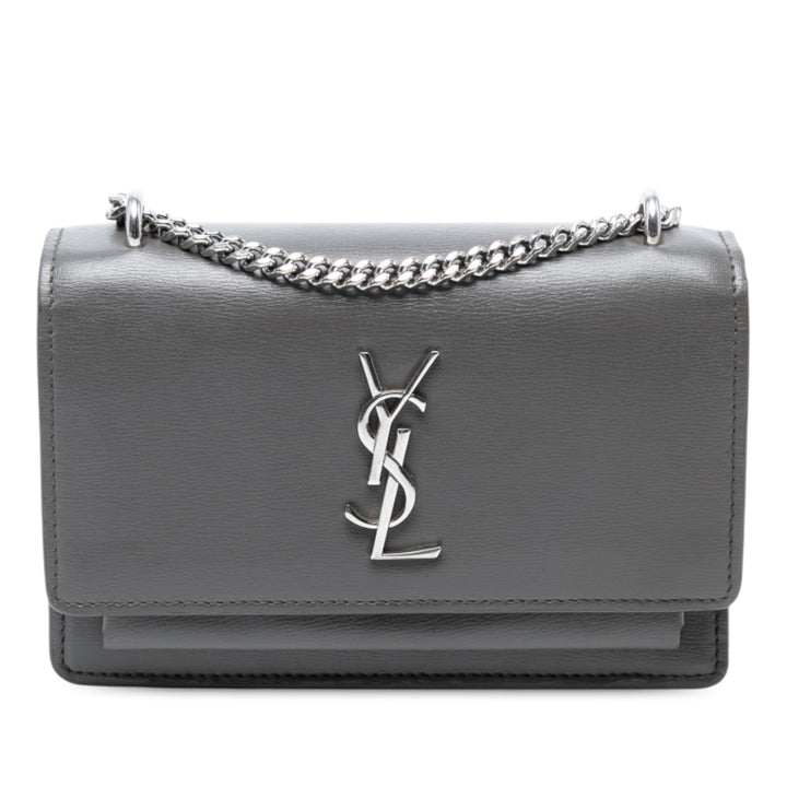 Saint Laurent Small Cuir de veau Monogram Sunset Sac porté croisé