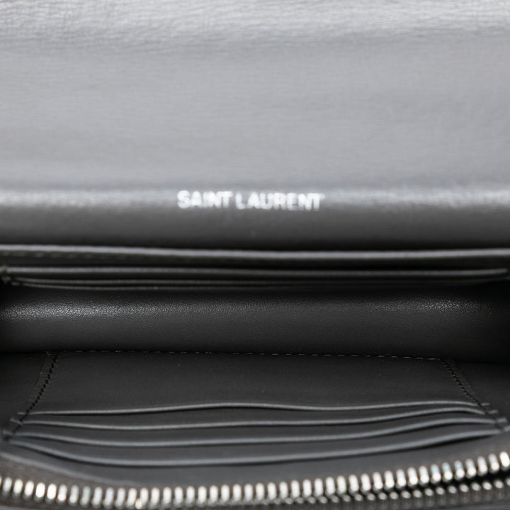 Saint Laurent Small Cuir de veau Monogram Sunset Sac porté croisé