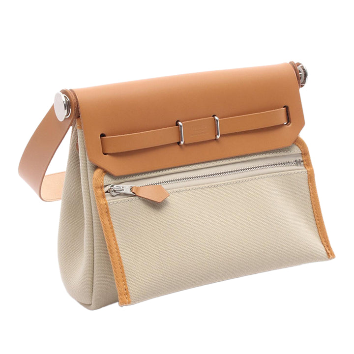 Hermès Military Toile et Vache Hunter Herbag Zip 20
